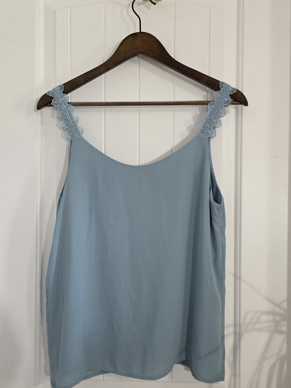 Nordstrom Rack Blue Lace Strap Camisole Tank Top Size MD - Picture 9 of 9